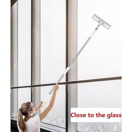 Windows Cleaner With 2 metres Stainless Telescopic Rod for Car and Home Use Windows Brush Tools Magic Fur Brush