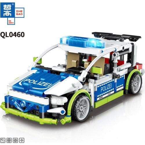 ZHE GAO QL0460-0470 Science and high-tech Series Cars Inserting Block Cars Childrens Intelligence Toys moc idea car