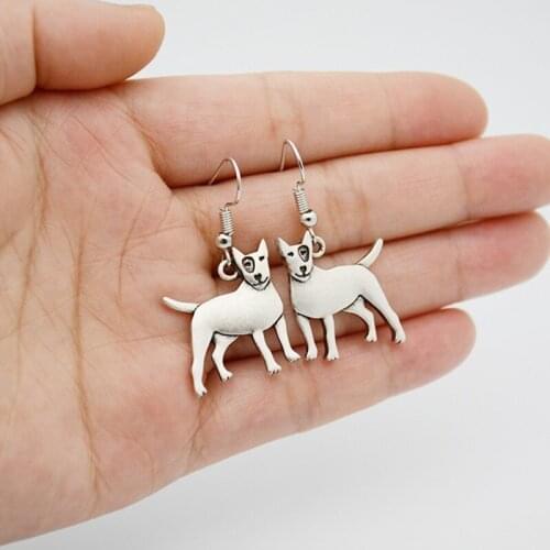 New Vintage Hippie Bull Terrier Brinco Dop Earring Boho Dog Statement Big Earrings For Women Earings Fashion Jewelry Pendientes