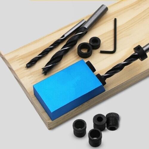 15 Degree Oblique Hole Locator Angle Drilling Locator Aluminium Woodworking Drill Bits Jig Dowel Guide Hole Puncher Wood Tools