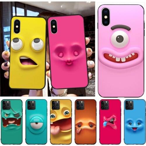 3D Funny Face Phone Case For Iphone 6 6s 7 8 Plus XR X XS XSmax 11 12 Pro Mini Max