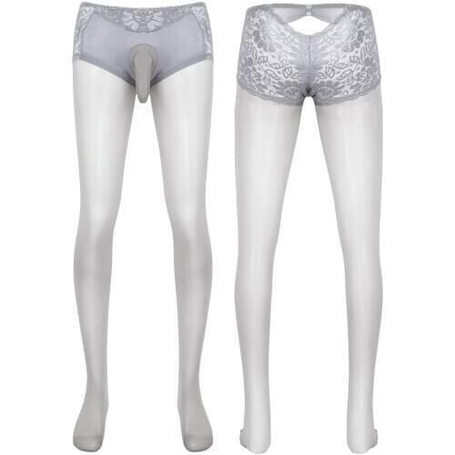 4 Colors Penis Pouch Sheath Pantyhose Underwear Fashion Mens Pantyhose Tights Nylon Stockings Hosiery Sexy Men Stockings Tights