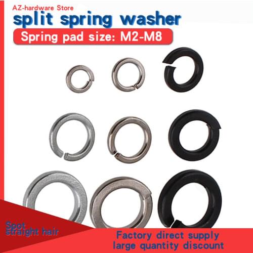 GB93-87 carbon steel 8.8 black / galvanized / nickel plated open spring washer spring gasket M2-M8 20PCS