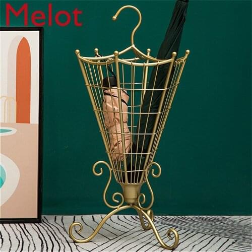 European-Style Iron Umbrella Stand Hotel Commercial Umbrella Rack Door Umbrella Bucket Villa Umbrella Storage Rack