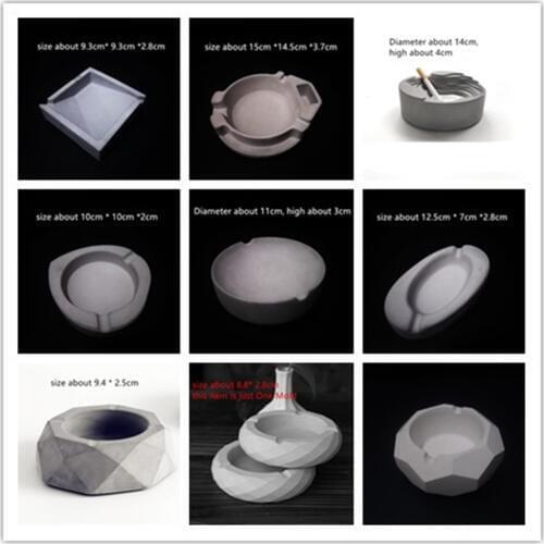 Aromatherapy gypsum molds for concrete ashtray making DIY cactus Planter Cement Pot silicone mold