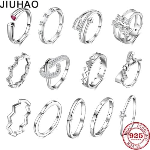 JIUHAO Rings With Cubic Zirkonia For Women