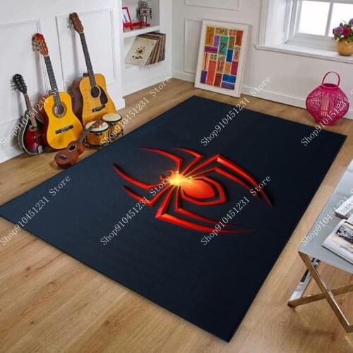 The Avengers Spider Man Hulk Playmat Rug Cartoon Marvel Mat Thor Carpet Floor Bedroom Non-slip Doormat Kids Boys Cartoon Gift