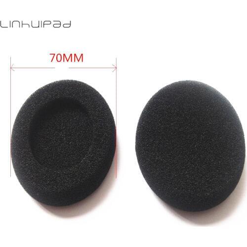 Linhuipad 70mm diameter Foam ear pads Sponge cushion cover pillow replacement cover for 7CM Headphone