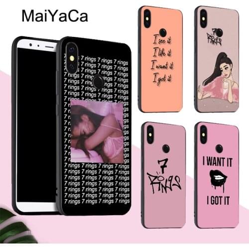 MaiYaCa Ariana Grande 7 rings For POCO X3 F2 Pro F1 Case For Redmi Note 9 Pro 7 8T 9S 9A 9C For Mi Note 10 Lite 9T Pro