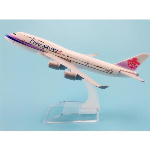 16cm Metal Alloy Plane Model Air Taiwan China Airlines B747 Airways Aircraft Boeing 747 400 Airplane Model w Stand Gift