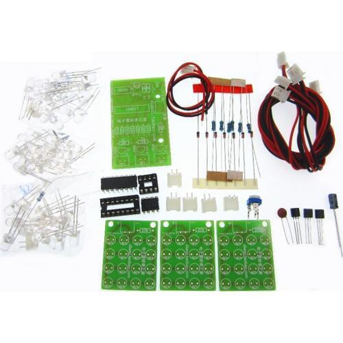5Set Suite Self DIY Electronic Kit DIY KIT for Self-Assembly CD4017 + NE555 Flash Light Explosion-flashing LED