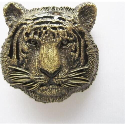 New Vintage Bronze Plated King of Animal Tiger Wildlife Western Belt Buckle Gurtelschnalle Boucle de ceinture