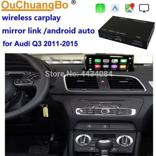 Ouchuangbo Android Auto CarPlay Apple Player for Audi Q3 Q7 support camera USB player Mirror link