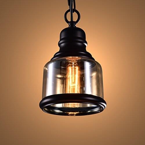 Industrial Retro Pendant Light Vintage Pendant Lamp E27 Glass Hanging Lamp Ceiling Lamps For Restaurant Living Room Decoration