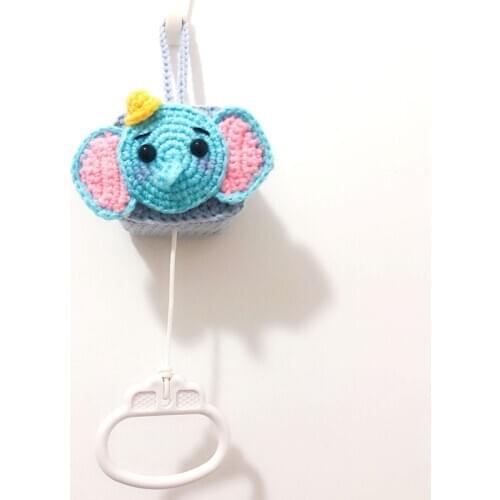Handmade woolen pull string music box baby mine washable baby toy unusual gifts