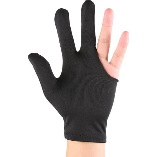 Snooker Billiard Leica Fabric Three Finger Cue Glove Left Hand Open Pool Billard Accesoires for Man Glove Hot Sale Dropshipping
