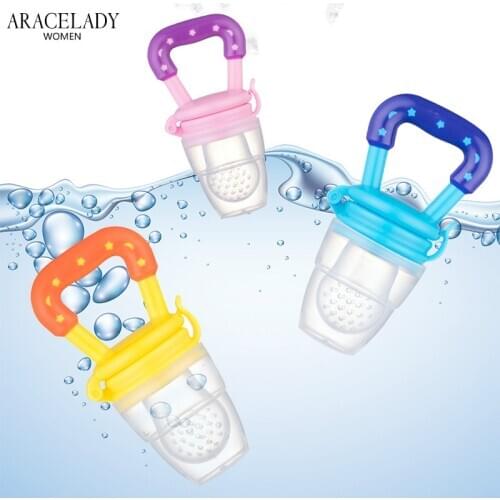 Baby Pacifier Infant Silicone Nipple Soother Toddler Kids Pacifier Feeder For Fruits Food Nibler Dummy Baby Feeding Pacifier SML