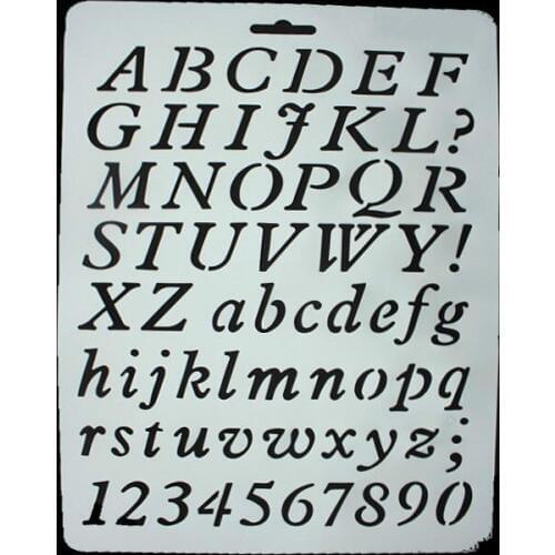 DIY Scrapbooking Hollow Letters Symbol Albums Spray Template Home Garden Arts Crafts Digital Plastic Letters Embossing Folders