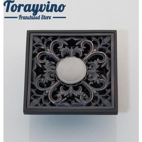 Torayvino brass floor drain luxury mesh sink strainer wastafel drain Oil Rubbed Bronze kitchen Waste Drains Good Quality black