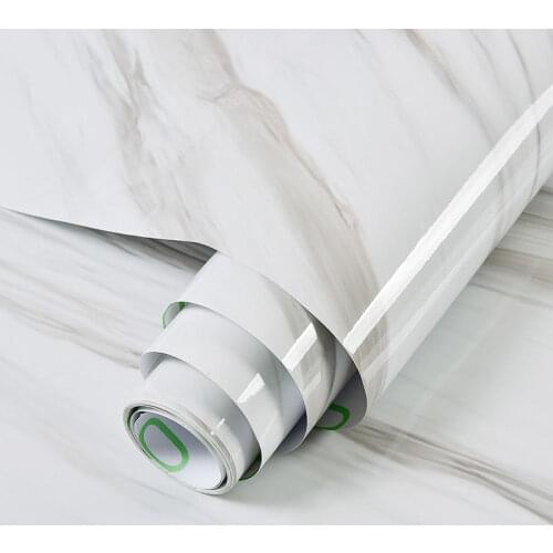 Waterproof Oil-proof Marble Wallpaper Contact Paper Wall Stickers PVC Self Adhesive Bathroom Kitchen Countertop Home Improvement