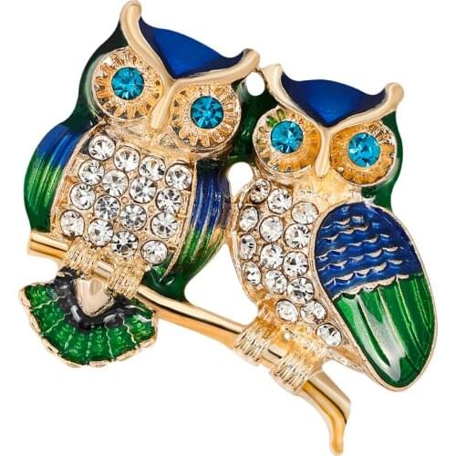 1 Piece Owl Shape Brooch Pin Badge Pin Women Brooch Gift Jewelry Enamel
