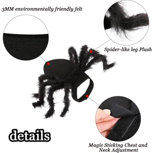 Pet Dogs Clothes Halloween Spider Cosplay Costume Small Dog Kitten Party Role Play Dressing Up Vest Clothes Pet Spider Clothes