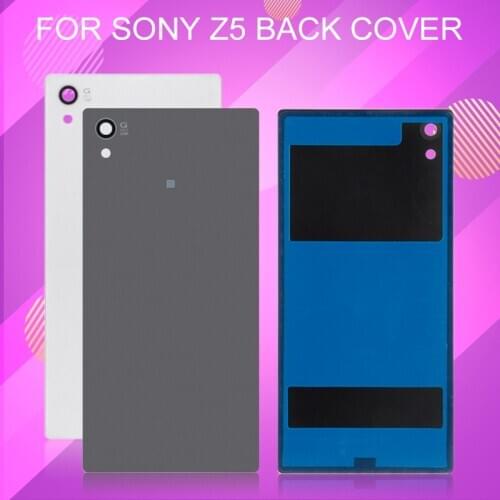 1pcs For Sony Xperia Z5 E6603 E6653 E6633 E6683 Battery Door Back Cover For Xperia Z5 Housing Battery Glass Cover Free Russian