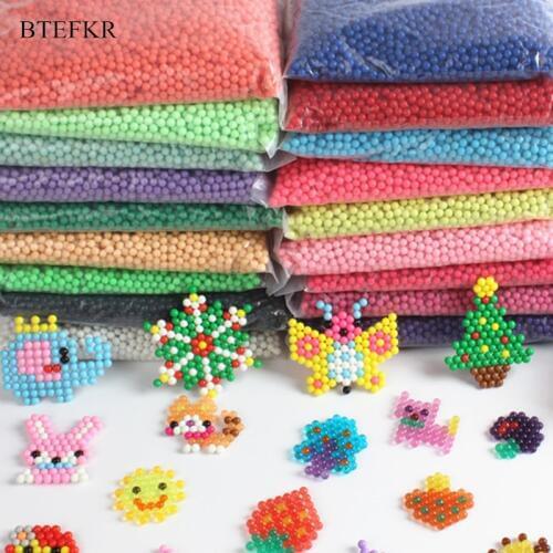 28 Colors Beads Puzzle 3d Educational Toys for Children Water Spray Beads Speelgoed Jigsaw Puzzles Toy Juguetes 100PCS/Bag