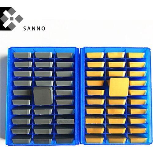 30PCS XC161008 coating of titanium milling inserts black / yellow coating 82 degree cnc carbide mills inserts