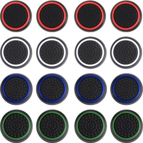 4pcs Silicone Controller Joystick Analog Thumbstick Grip Thumb Stick Cap Cover for PS4 PS3 Xbox One