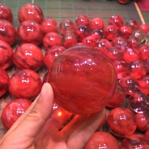 4cm~10cm Red Melting quartz crystal ball feng shui quartz Crystal sphere for home decoration