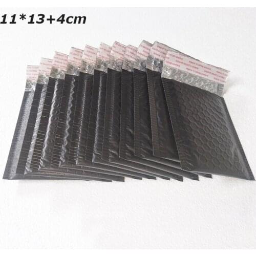 50pcs 110*130mm Bubble Envelopes Bags Mailers Padded Shipping Envelope With Bubble Mailing Bag Aluminum foil Matte Black
