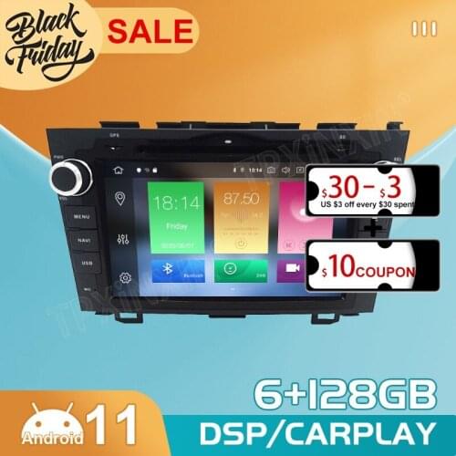 PX6 Android11 6G+128G Carplay For HONDA CRV 2006 2007 2008 2009 2011 GPS Car Navigation Multimedia Video Stereo DVD Player Radio