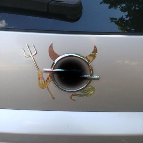 Car Sticker Fashion 3D Little Devil Demon Styling Auto Emblem for Skoda Octavia Fabia Rapid Superb Yeti Roomster