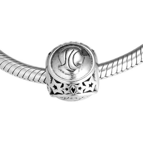 DIY Fits Pandora Bracelets Aquarius Star Sign Beads 925 Sterling Silver Jewelry Charms for Women Free Shipping