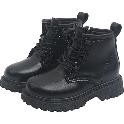 Kids Martin Boots 2021 Autumn New Children Short Boots Student Boots Girls British Style Leather Boots Boys Fashion Shoes Hot