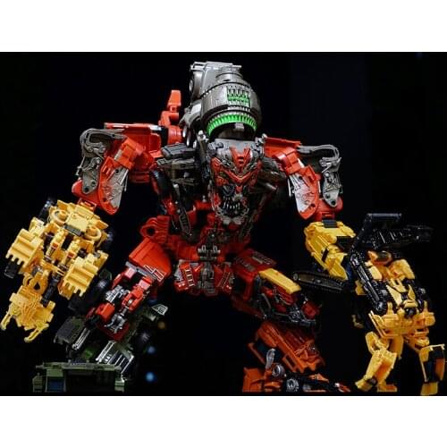 AOYI NEW 8 IN 1 Devastator Transformation Toys Anime Action Figure Model Jin Bao KO GT Truck Crane Robot Car Kids Boy Gift