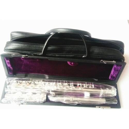 Brand new Flute JFL-511ES 16 Holes Closed C Key Flute Cupronickel Silvering Concert Flute Case Cleaning Cloth Stick Gloves gift