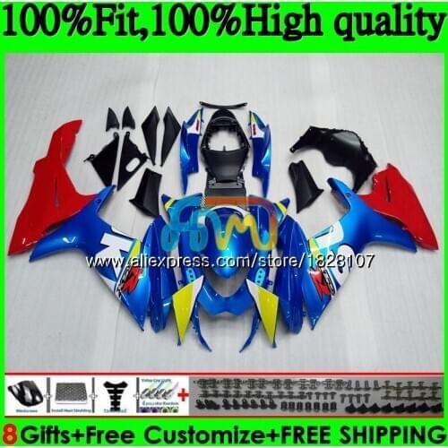 Glossy blue Injection For SUZUKI GSXR 600 750 GSXR750 11 12 13 14 15 39BS.42 K11 GSXR600 2011 2012 2013 2014 2015 2016 Fairing