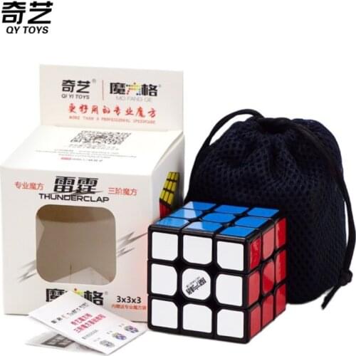Original QiYi MoFangGe LeiTing 3x3x3 with bag Magic Cube Puzzle Thunderclap 3x3 Speed Cubo Magico Professional Educational Toys