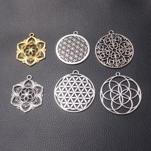 Flower of Life Pendant, Flower of Life Charm, Circle of Life Charm, Nature Charm, Bohemian Style Charm, DIY Charm Jewelry MaKing