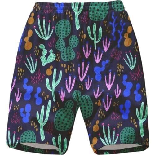 2019 Summer Casual Flower and Cactus Printed 3D sublimated Man Shorts