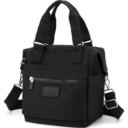 Nylon Handbag For Women 2021 Casual Waterproof Tote Bag Large Capacity Waterproof Shoulder Bag Solid Color Travel Luggage Bags