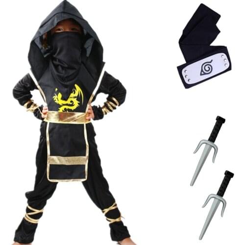 Ninja Costume Kids Ninja Costume Weapon Boy Girl Halloween Party Fancy Dress Hero Ninja Cosplay Costume Kids Costume Set Gift