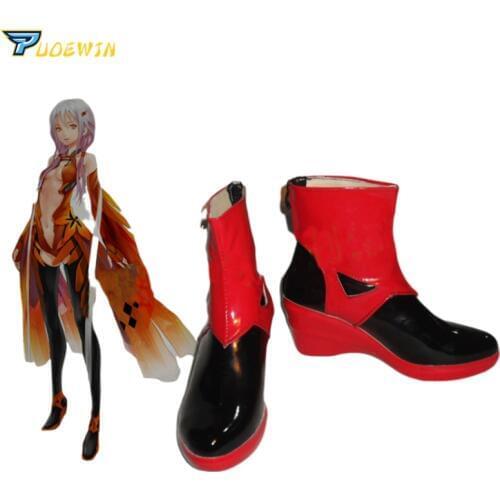 New Guilty Crown Cosplay Shoes Yuzuriha Inori Anime Party Boots custom-made