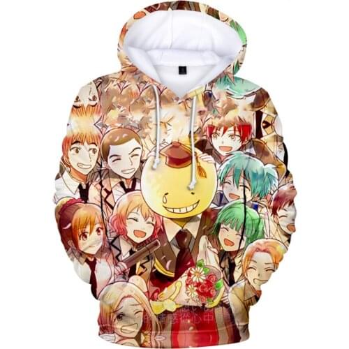 New Anime Assassination Classroom Hoodies Men/Women Hoodie Fashion 3D Sweatshirts Boys/girls Streetwear Tops Korosensei Tops