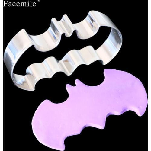 New design Stainless Steel 3D Cookie Cutter Bat Theme Mousse Ring Biscuit Mould Baking Pastry tool Gift cutter Molds