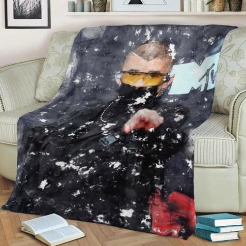 Bad Bunny 53 3D Print Plush Blanket Throw On Sofa Home Decor Soft Warmth Washable Nap Blanket Dropshipping