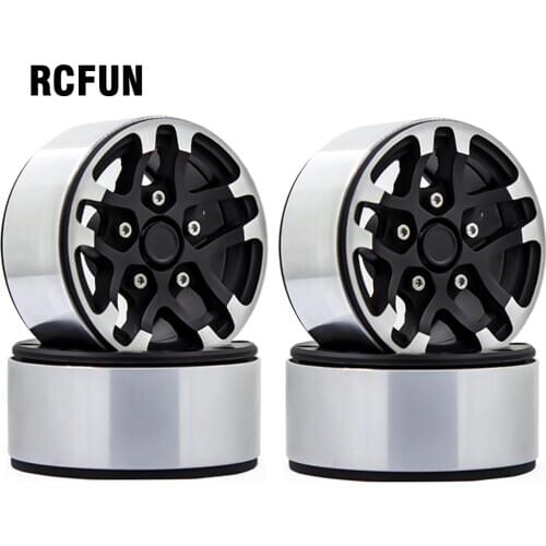 RC Aluminum Alloy 1.9 Beadlock Wheels Rims for 1/10 RC Crawler Axial SCX10 SCX10 II 90046 AXI03007 TRX4 SCX10 climbing car