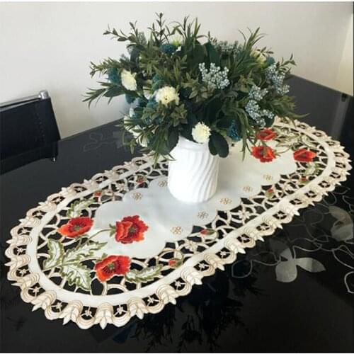 Christmas gift lace table placemat cloth embroidery placemat pad pan glass coaster dining tea cup doily drink mug holder kitchen